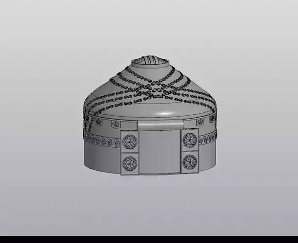 Kazakh yurt 3D print model