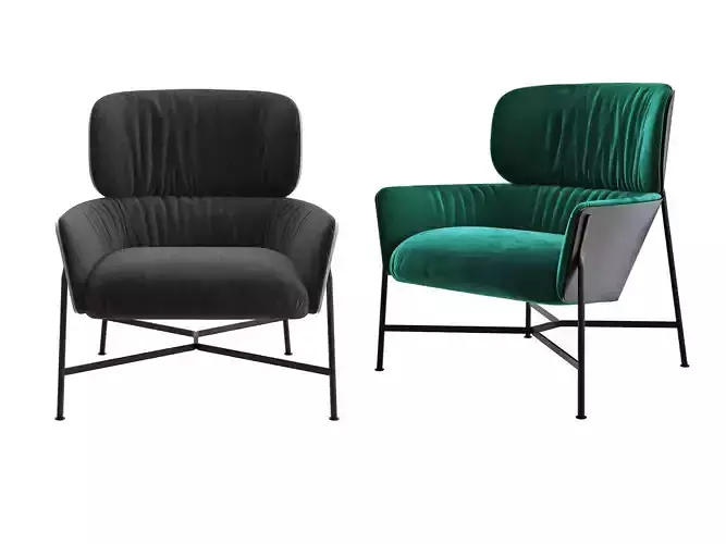 Caristo Low Back Armchair 3D model