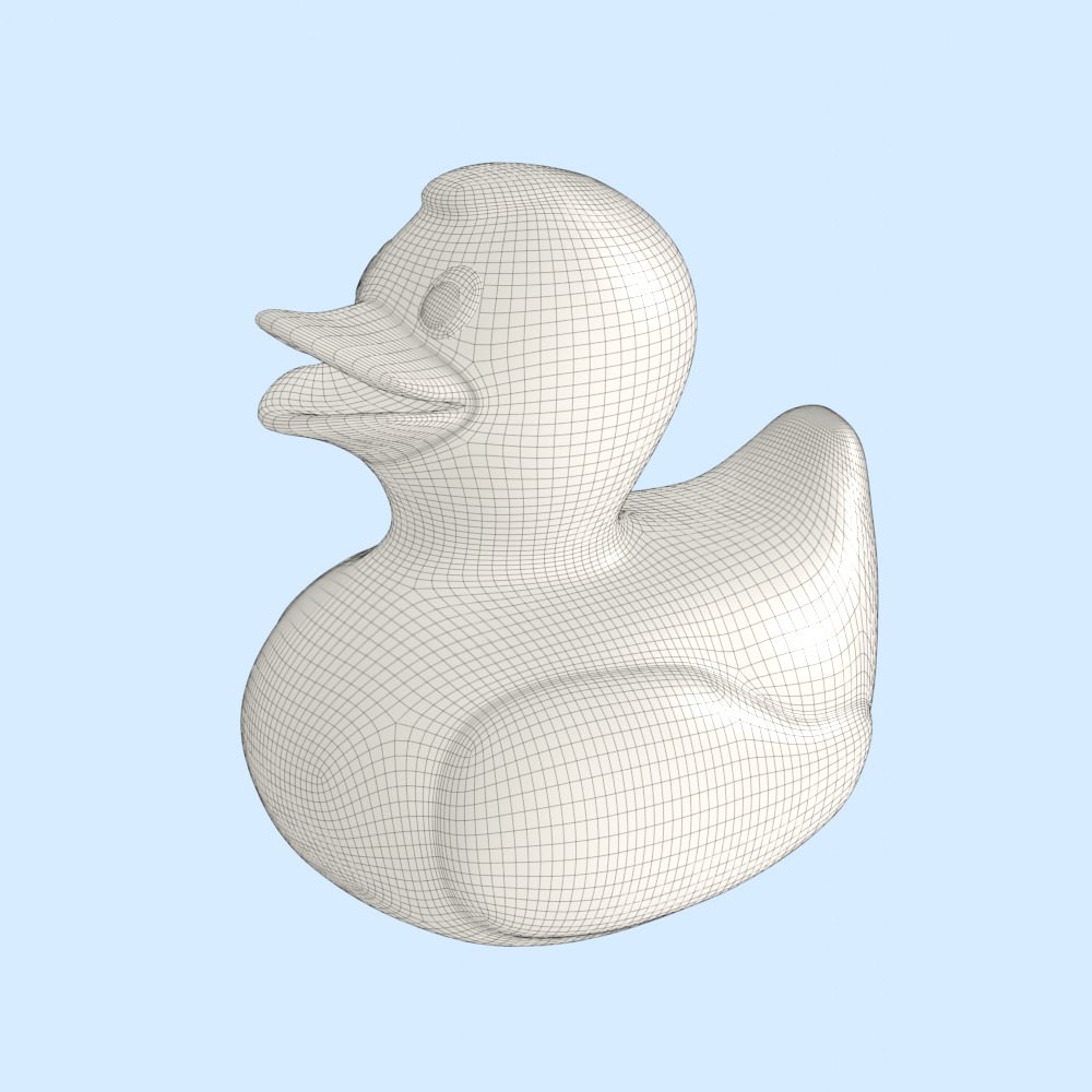 Duck Toy Free low-poly 3D model_4