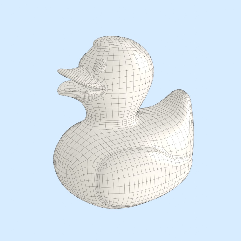 Duck Toy Free low-poly 3D model_5