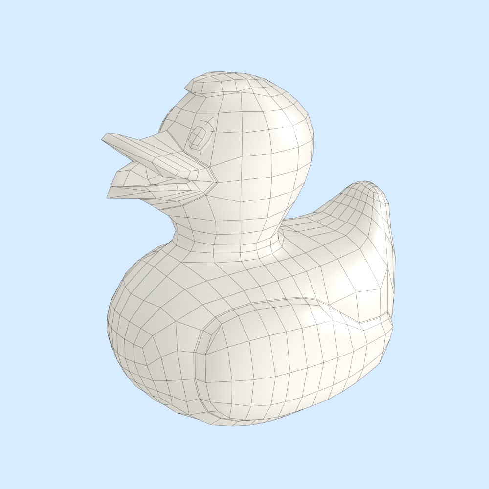 Duck Toy Free low-poly 3D model_6