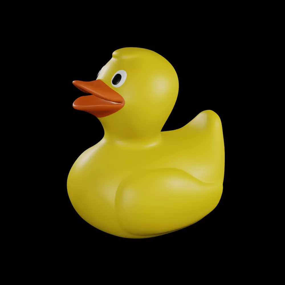 Duck Toy Free low-poly 3D model_0
