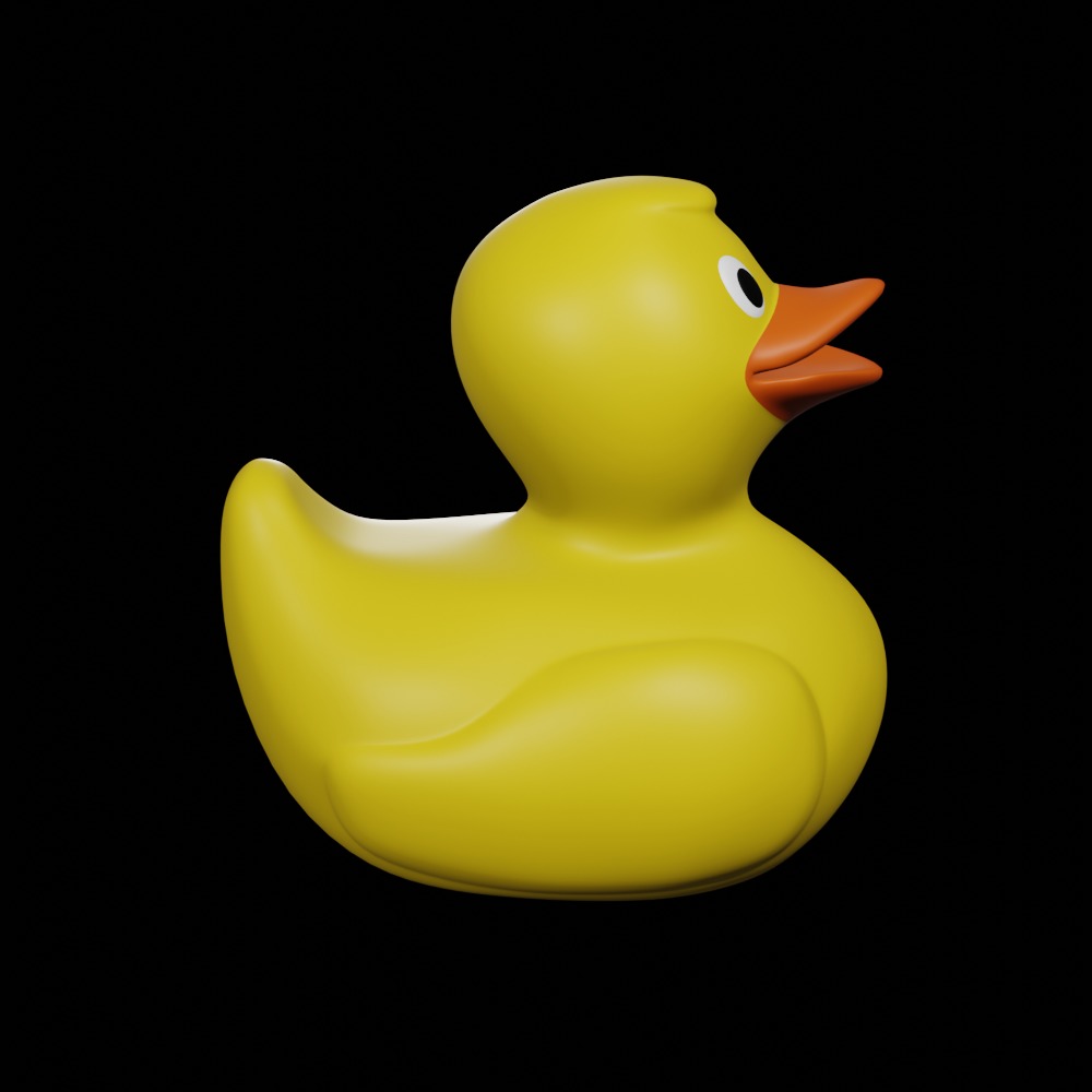 Duck Toy Free low-poly 3D model_2