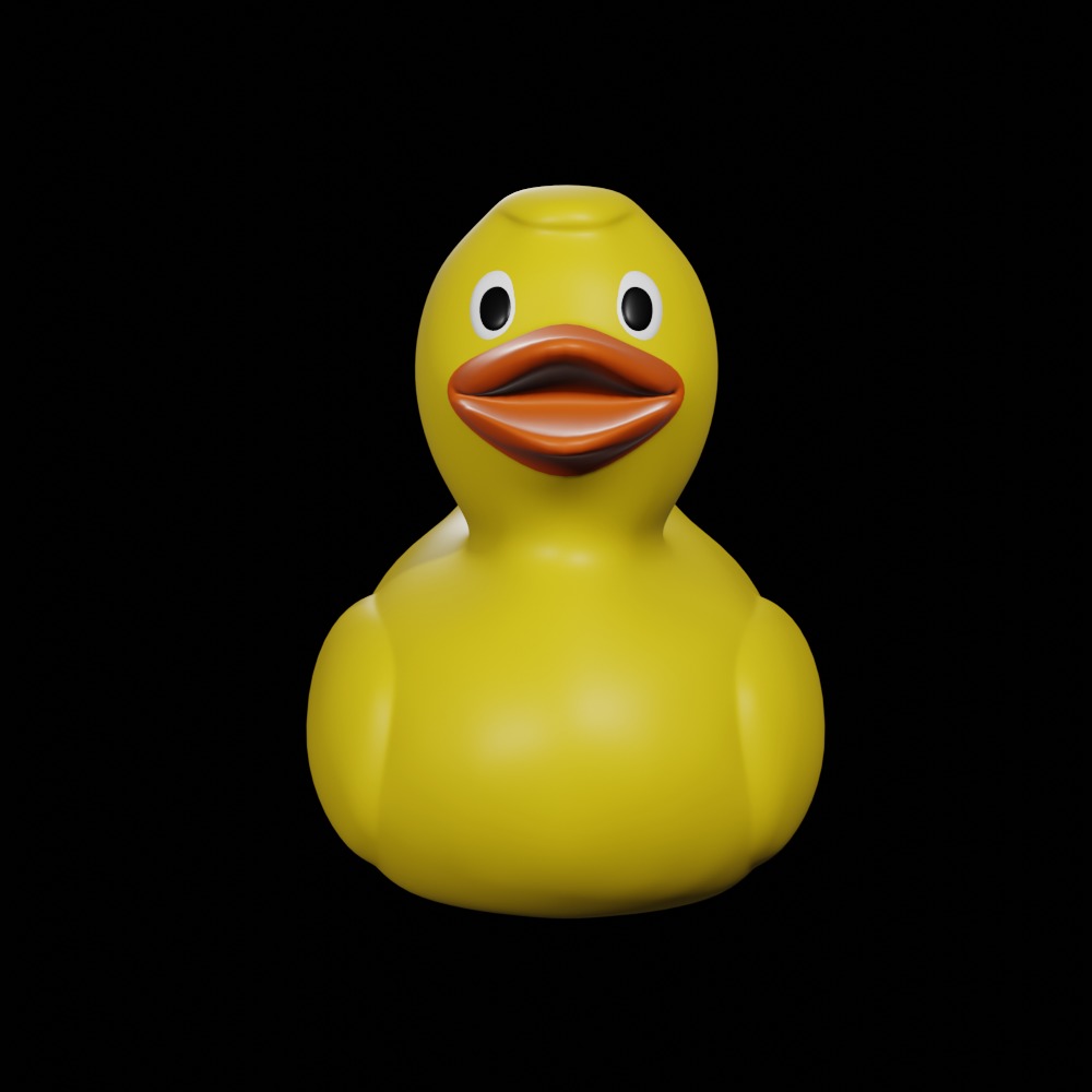 Duck Toy Free low-poly 3D model_1