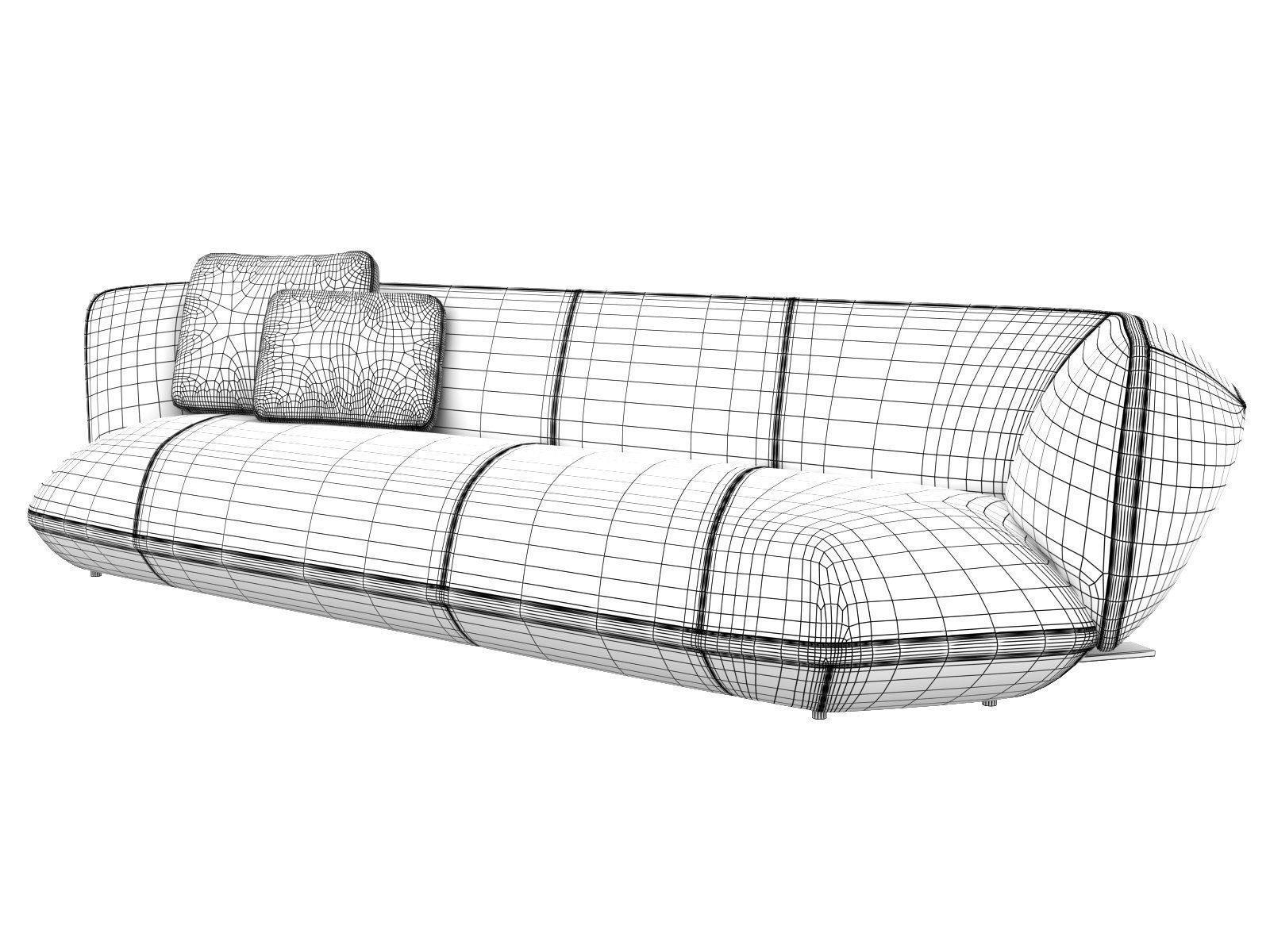 Floe Insel 11 12 3 Seater Sofa 3D model_4