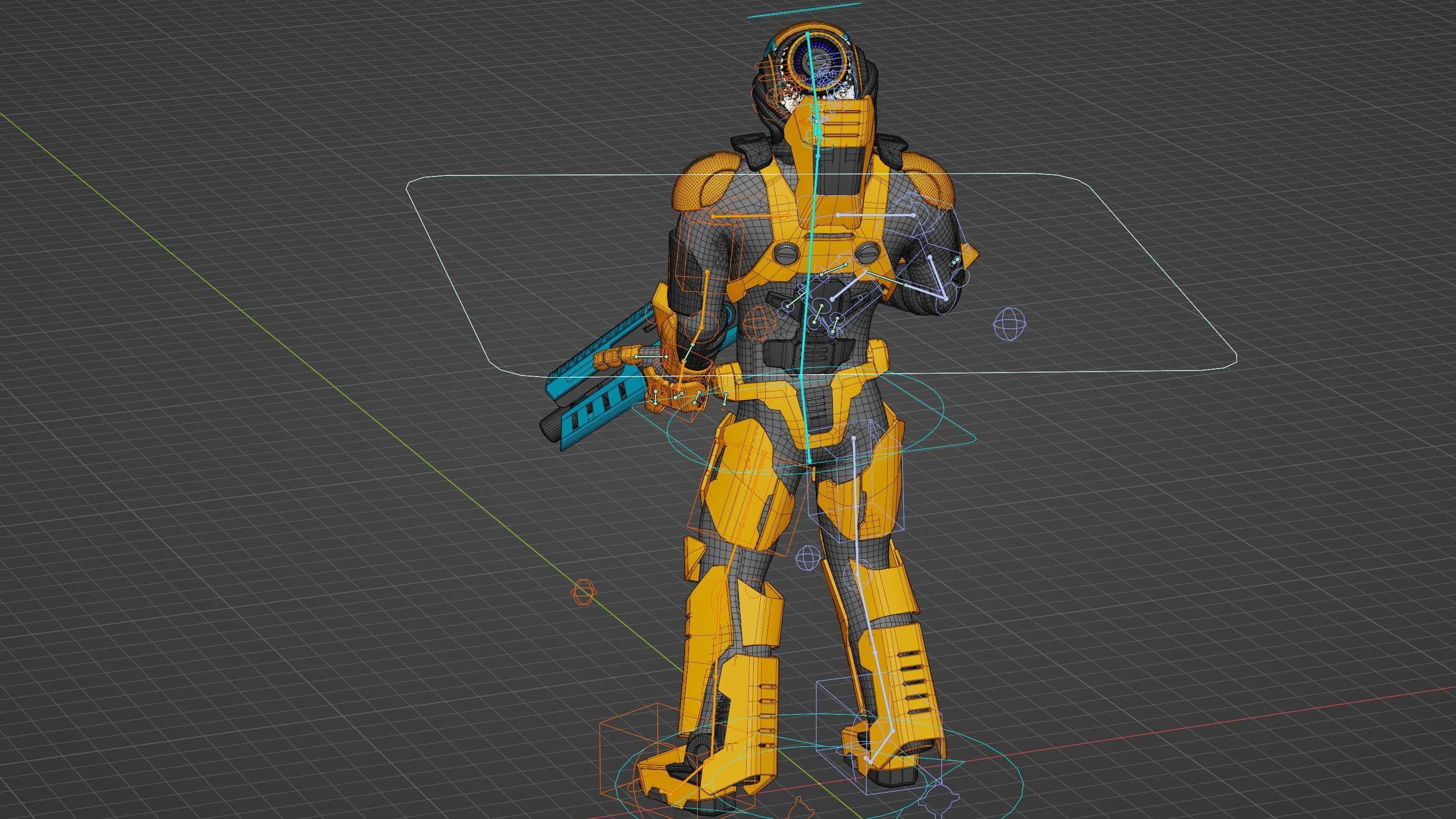 CYBORG SOLDIER RX-400 Rigged for Unreal Engine - Unity - MIXAMO 3D model_38