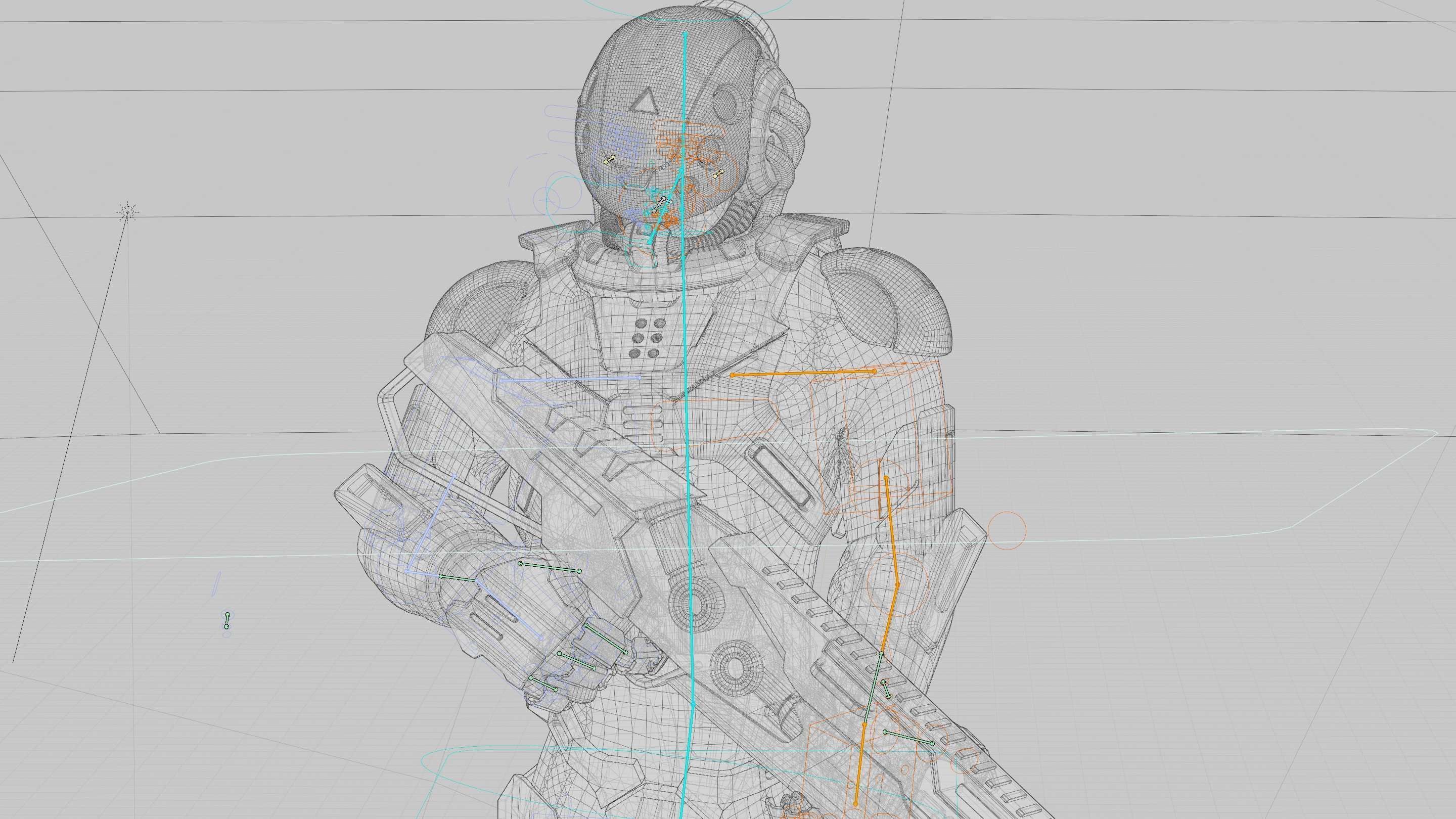 CYBORG SOLDIER RX-400 Rigged for Unreal Engine - Unity - MIXAMO 3D model_42