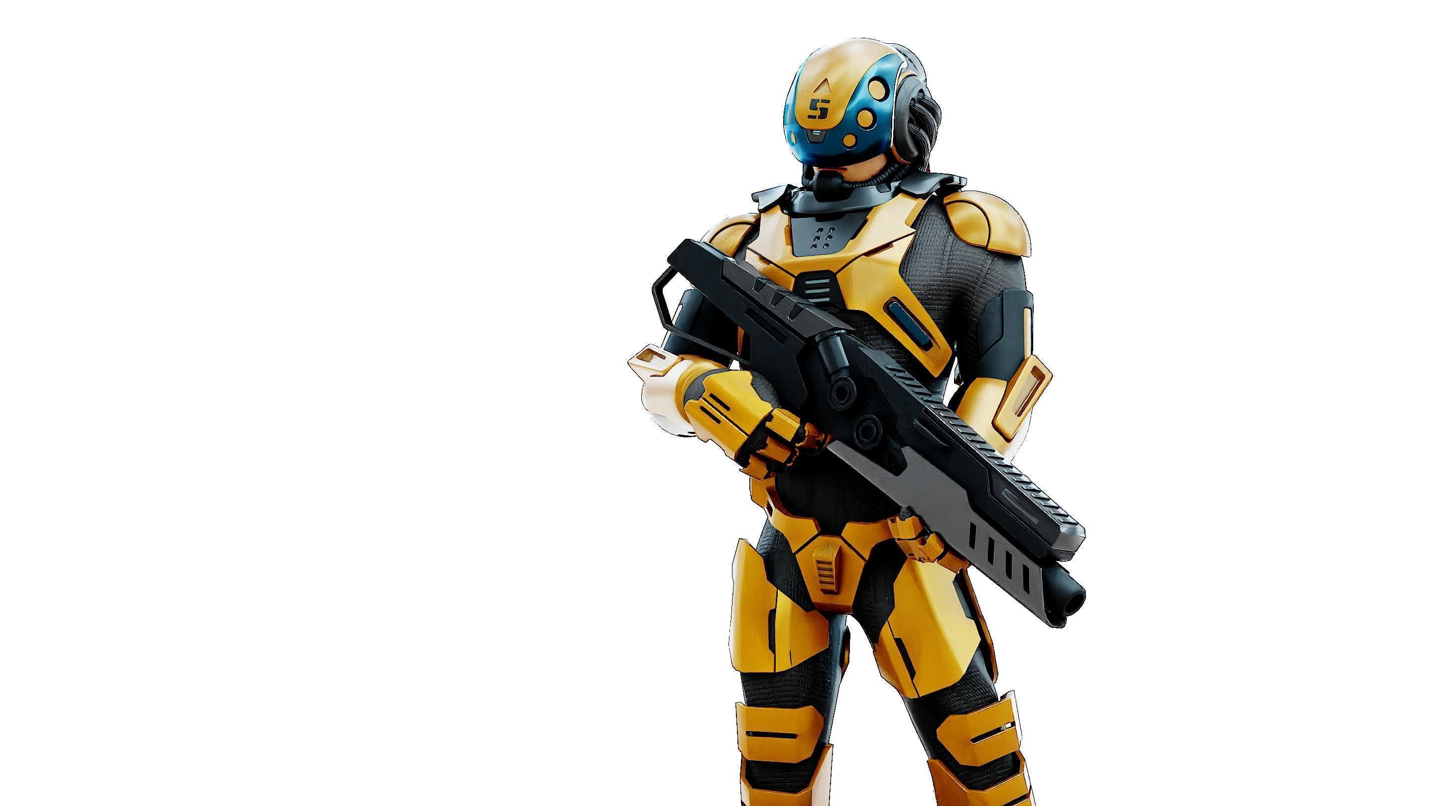 CYBORG SOLDIER RX-400 Rigged for Unreal Engine - Unity - MIXAMO 3D model_2