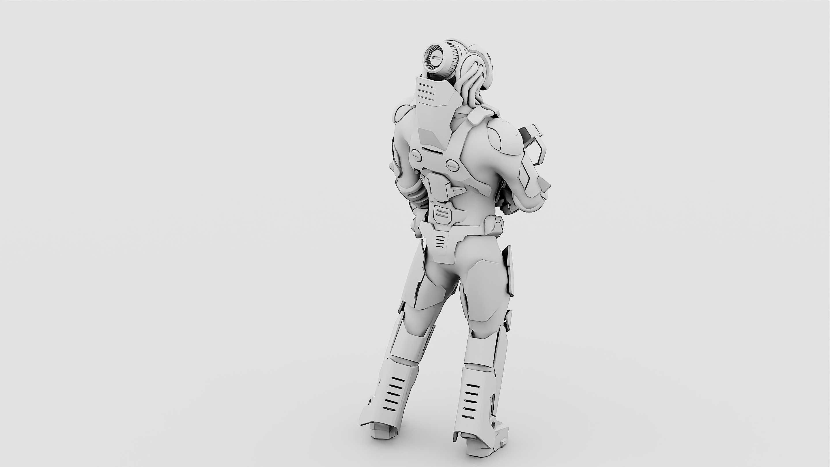 CYBORG SOLDIER RX-400 Rigged for Unreal Engine - Unity - MIXAMO 3D model_33