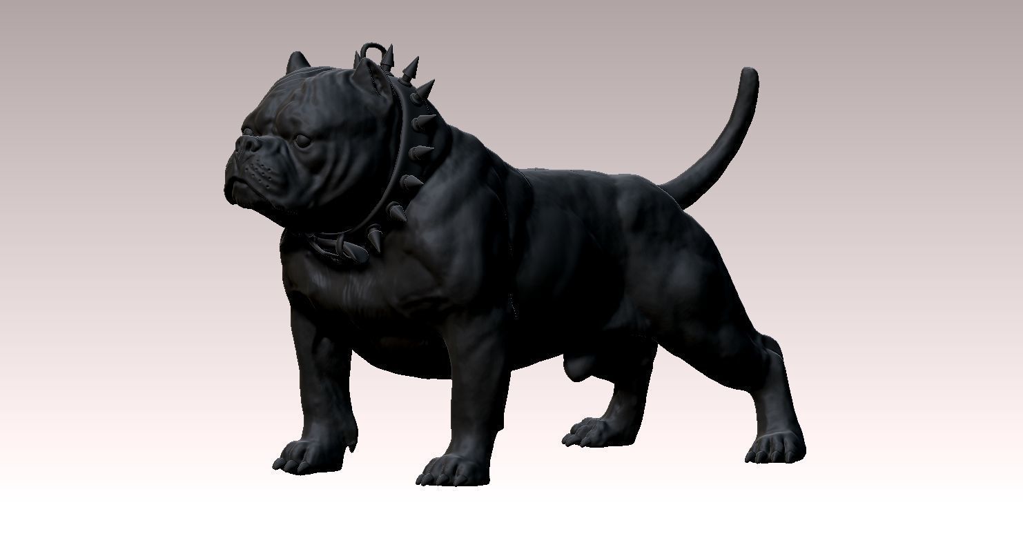 Bully Dog and Dog House 3D print model_21