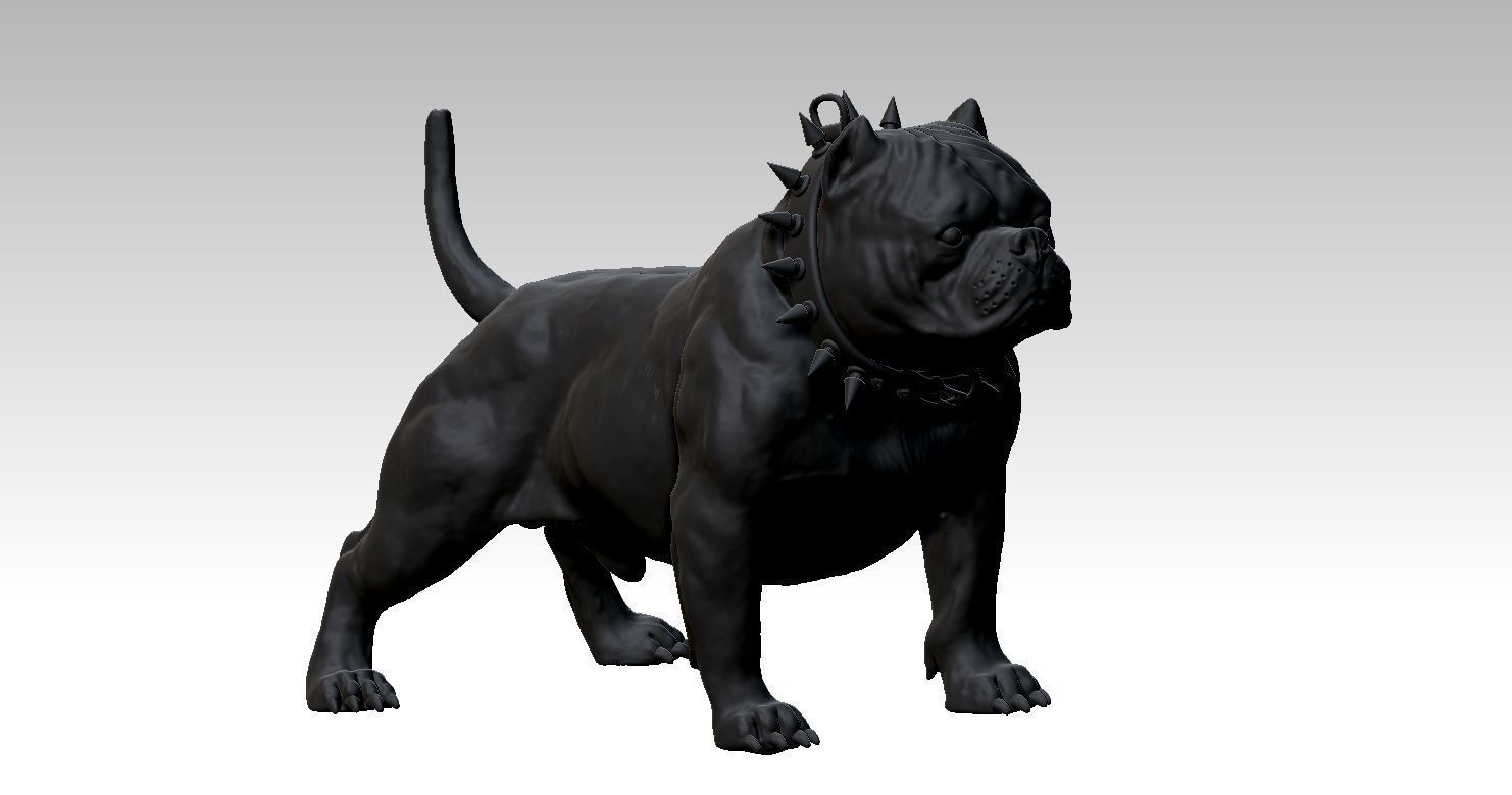 Bully Dog and Dog House 3D print model_9