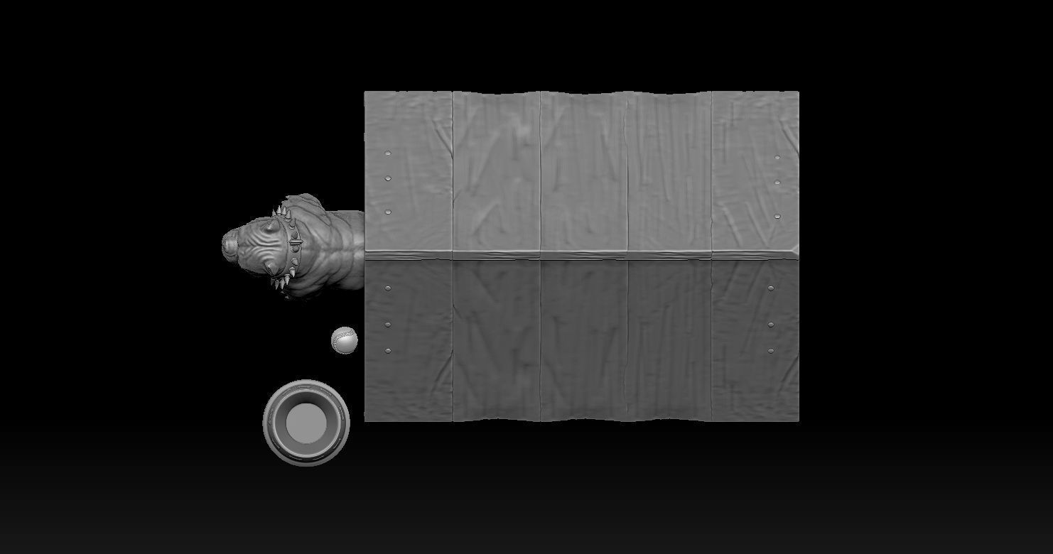 Bully Dog and Dog House 3D print model_10