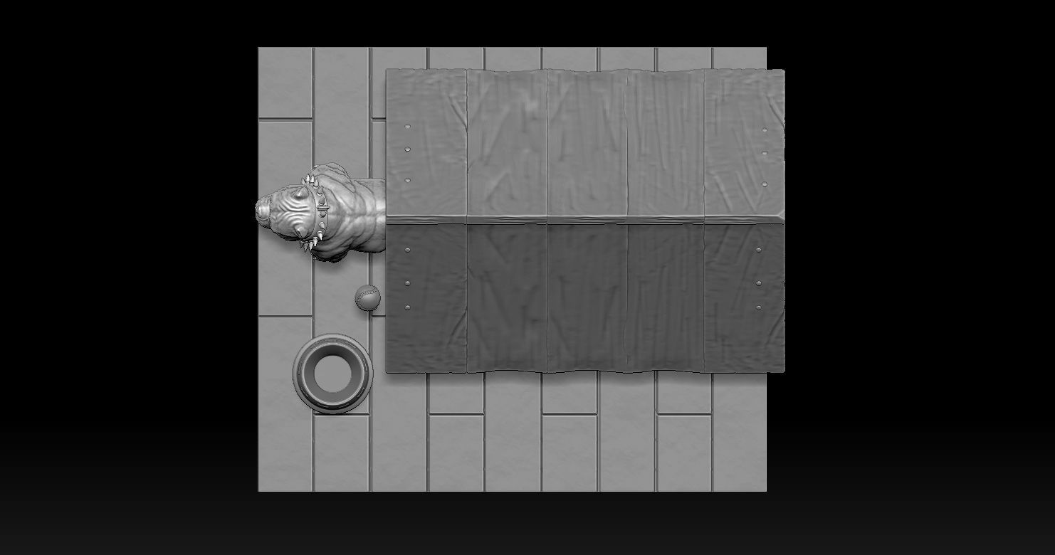 Bully Dog and Dog House 3D print model_28