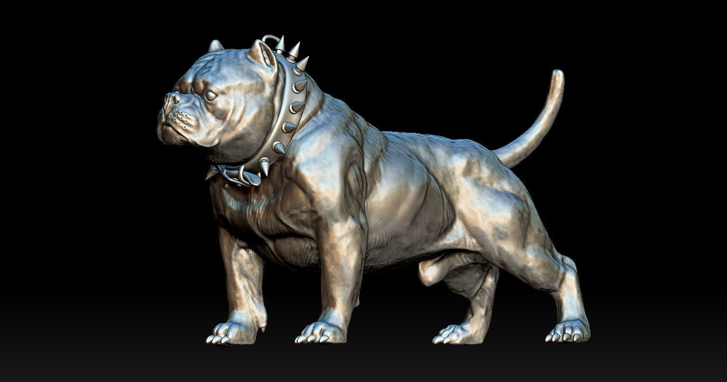 Bully Dog and Dog House 3D print model_20