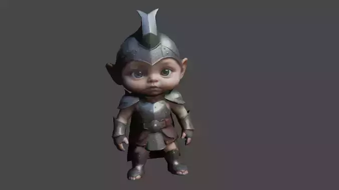 Little toon Knight Free 3D model