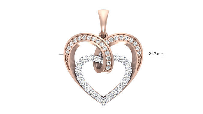 Heart Shape Pendant Valentine Jewelry 3D print model