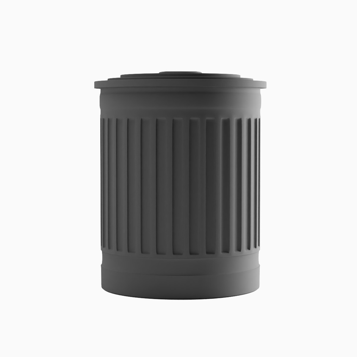 Trash Bin Metallic 3D model_2