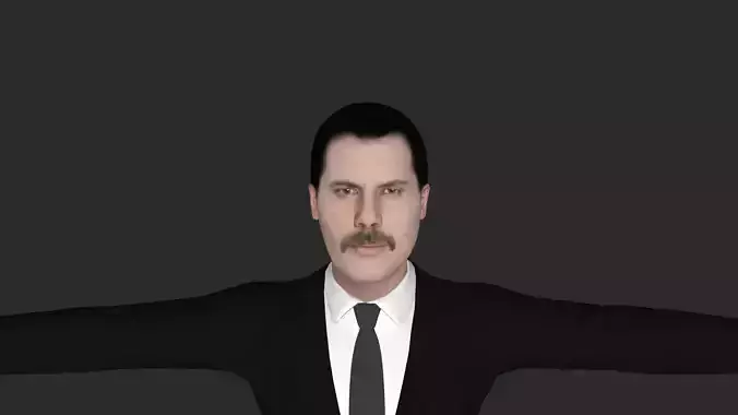 Freddie Mercury Hyper Realistic Full Body Fully Rigged Character