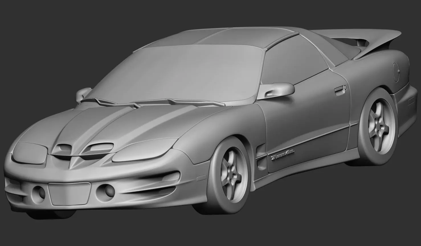 AD 2002 Pontiac Firebird Car 3D print model
