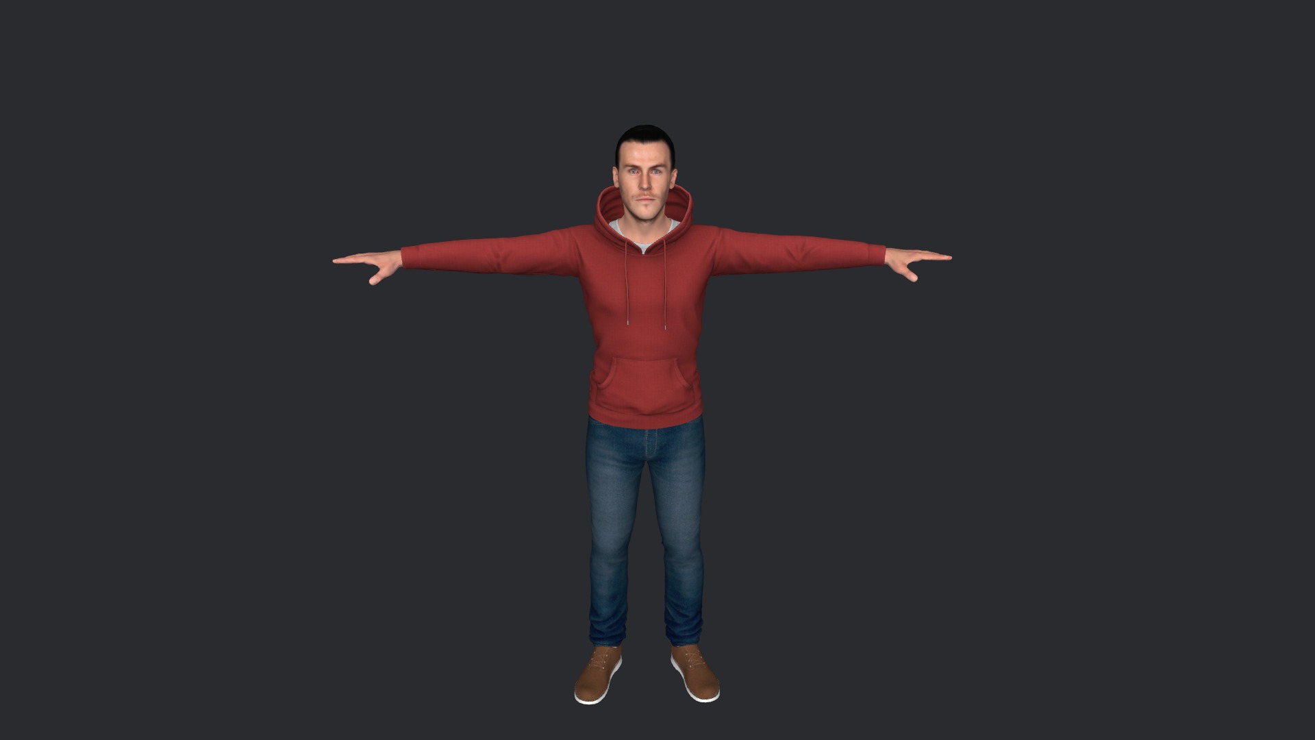 Gareth Bale Hyper Realistic Full Body Fully Rigged Character Low-poly 3D model_9