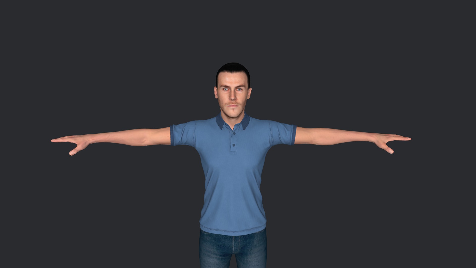 Gareth Bale Hyper Realistic Full Body Fully Rigged Character Low-poly 3D model_27