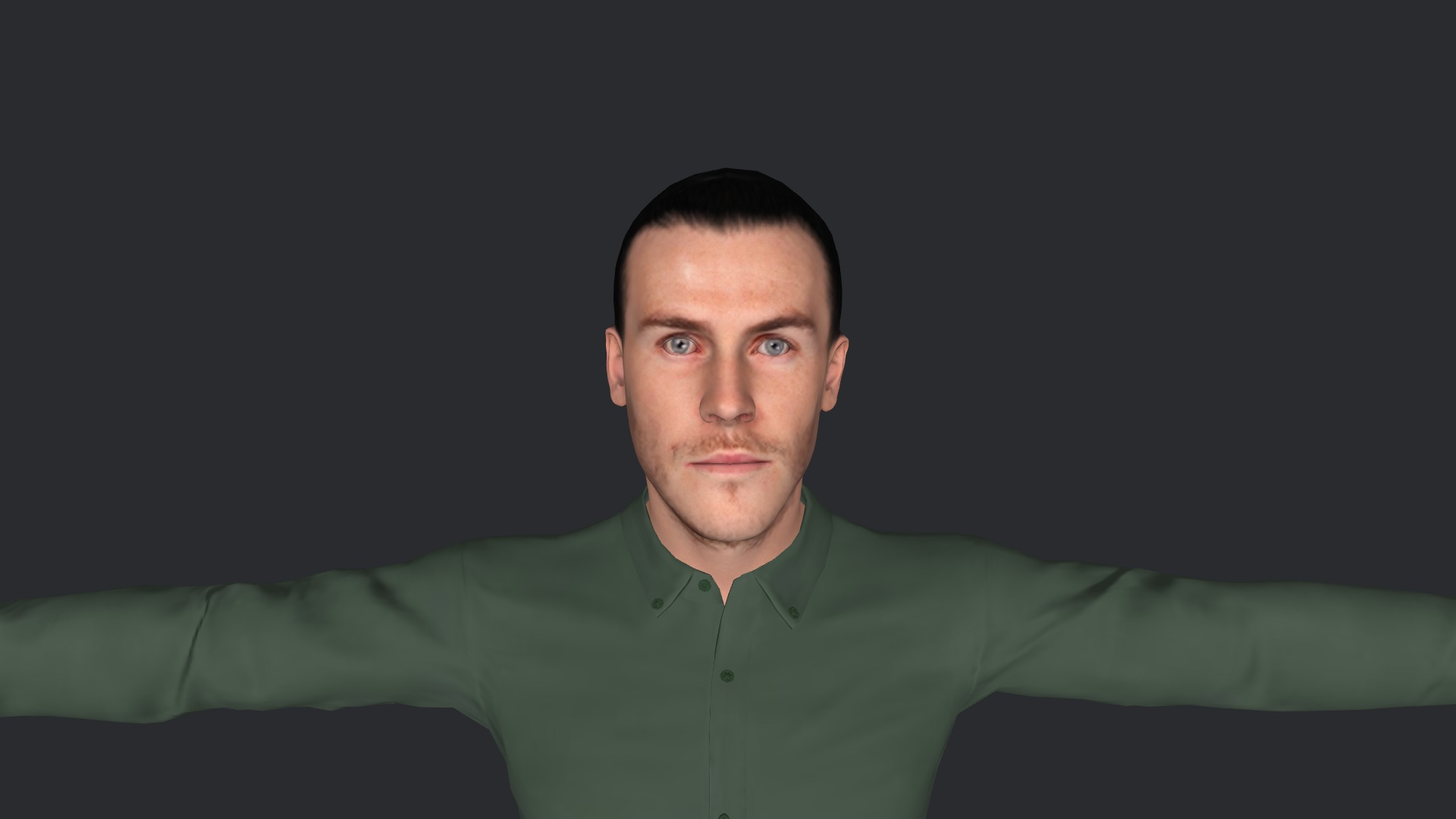 Gareth Bale Hyper Realistic Full Body Fully Rigged Character Low-poly 3D model_5