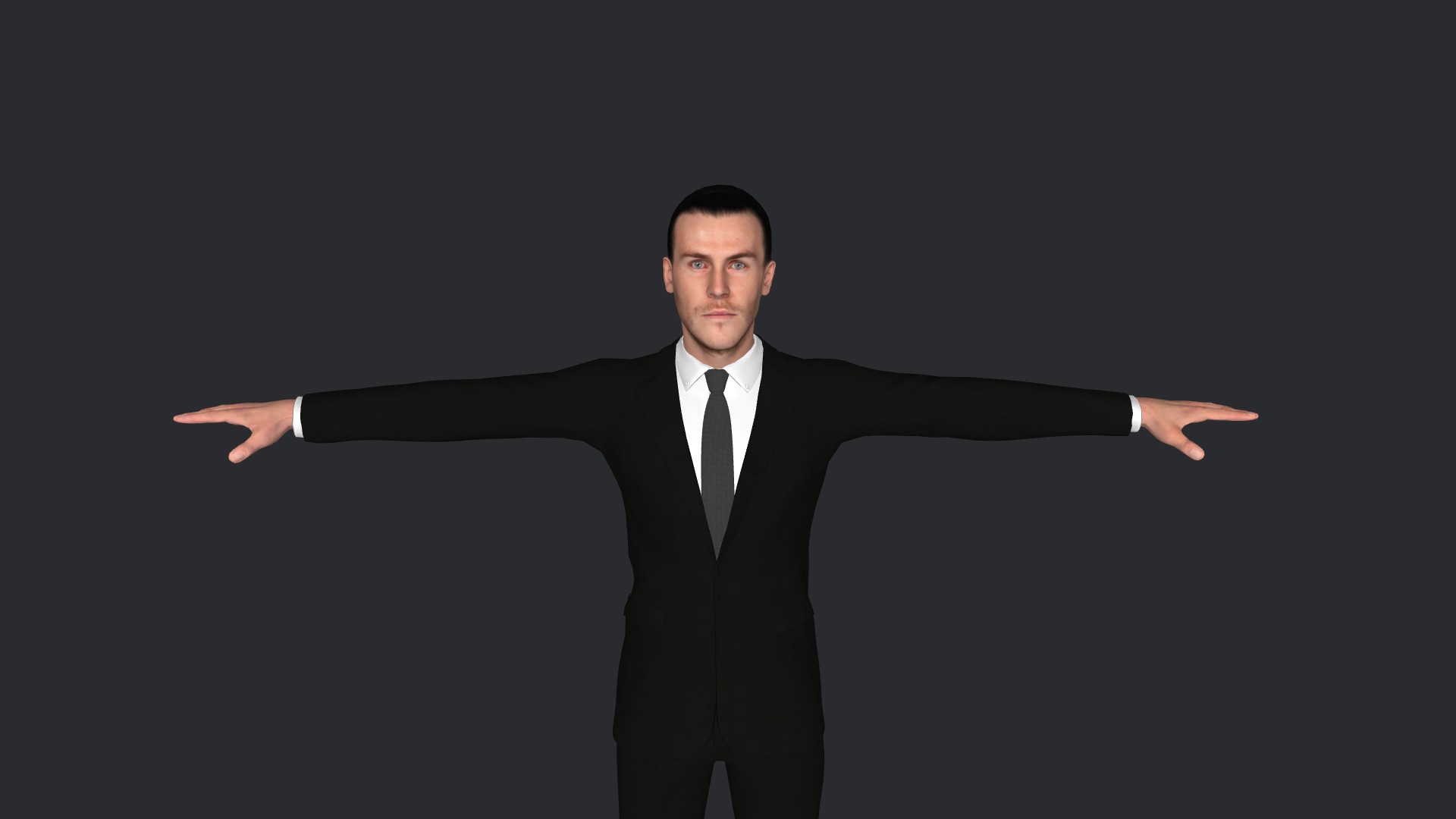 Gareth Bale Hyper Realistic Full Body Fully Rigged Character Low-poly 3D model_1