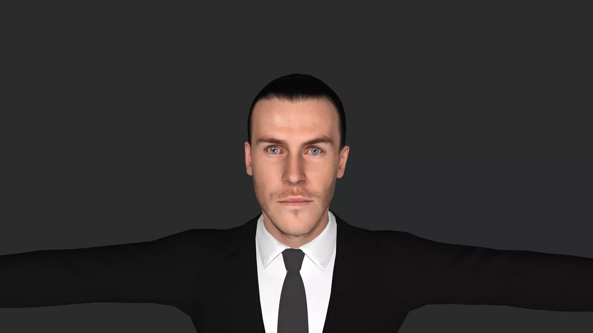 Gareth Bale Hyper Realistic Full Body Fully Rigged Character Low-poly 3D model_0