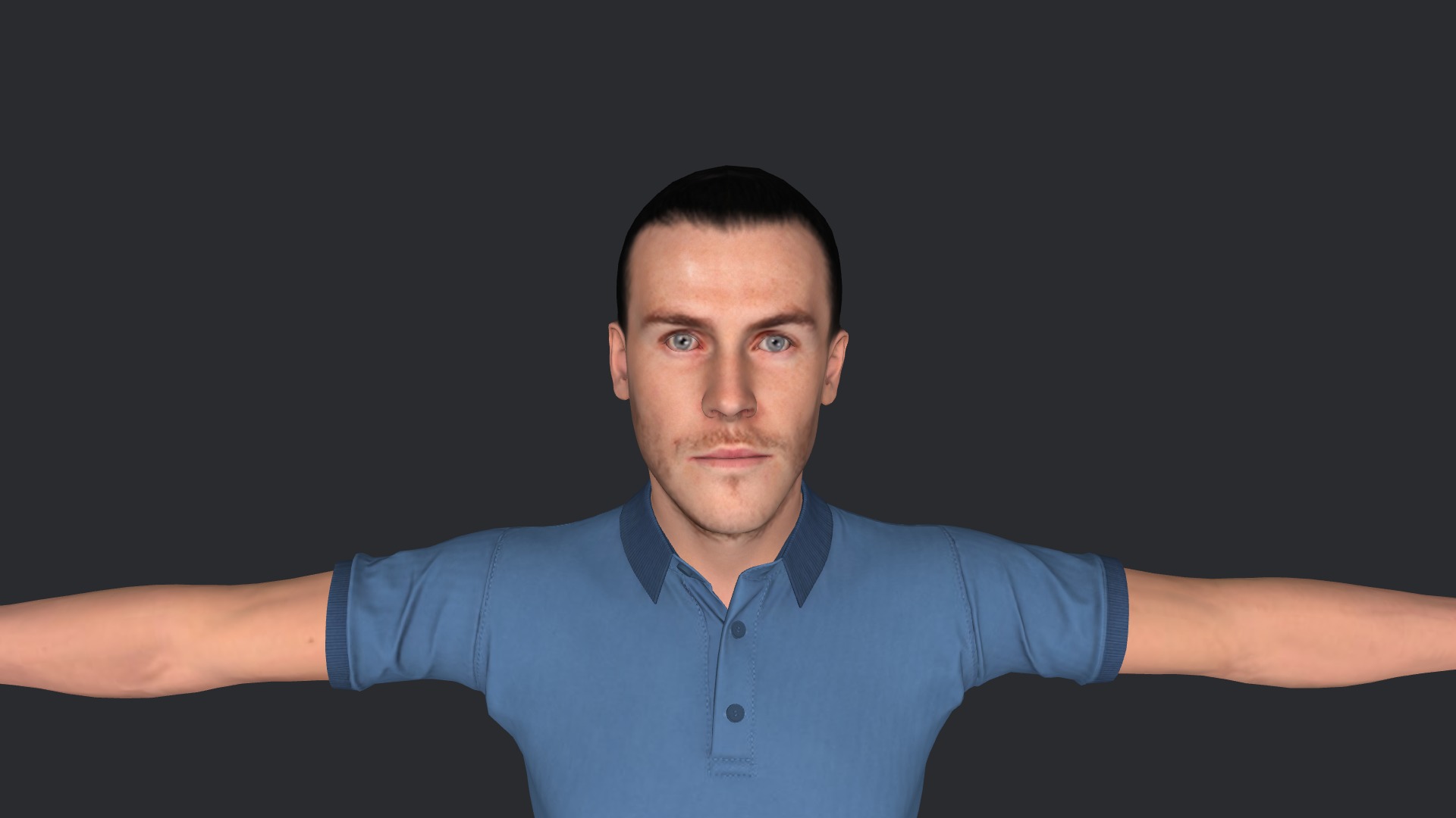 Gareth Bale Hyper Realistic Full Body Fully Rigged Character Low-poly 3D model_22