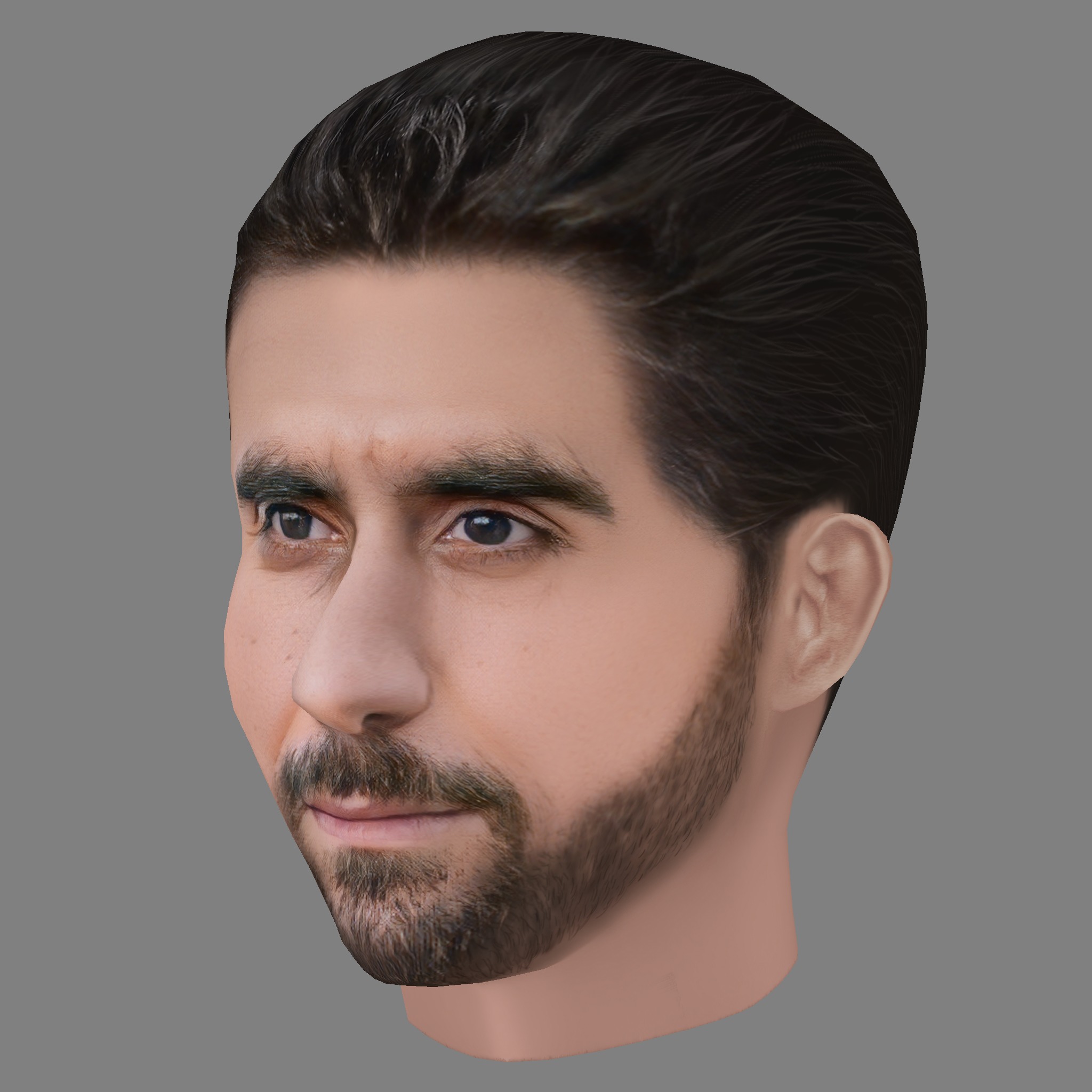 Murat Seven Head - Low poly head for game Low-poly 3D model_1