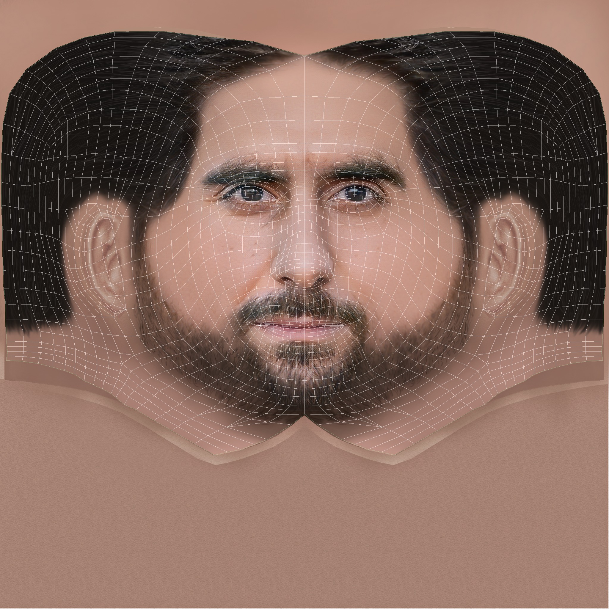 Murat Seven Head - Low poly head for game Low-poly 3D model_8