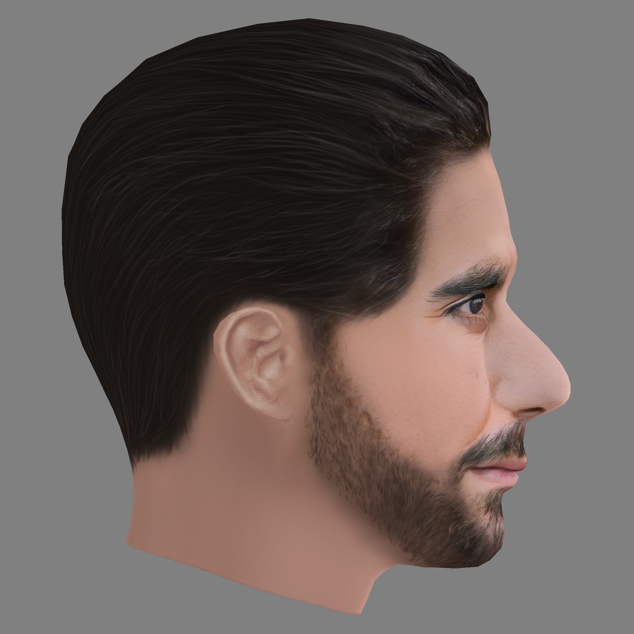 Murat Seven Head - Low poly head for game Low-poly 3D model_5