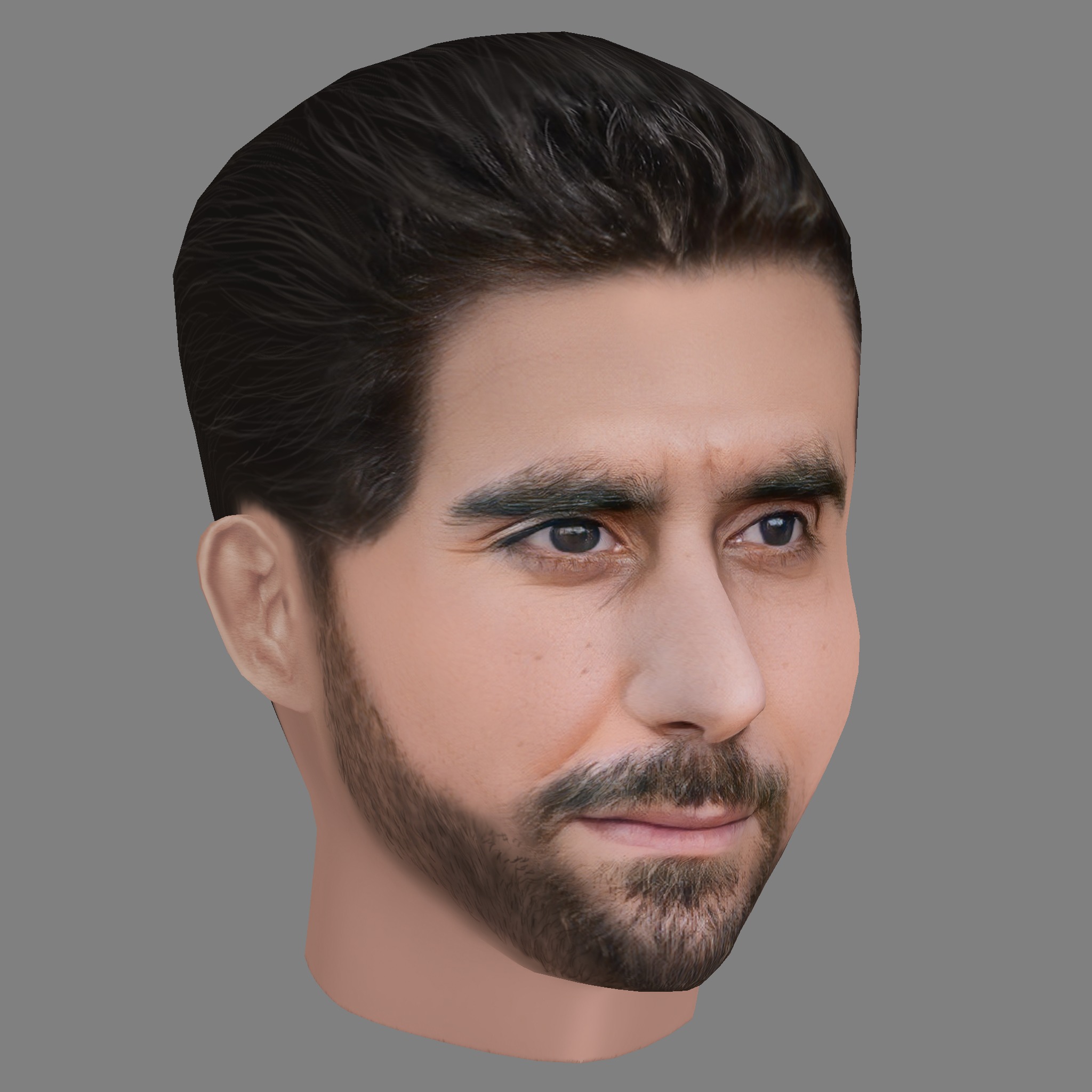 Murat Seven Head - Low poly head for game Low-poly 3D model_6