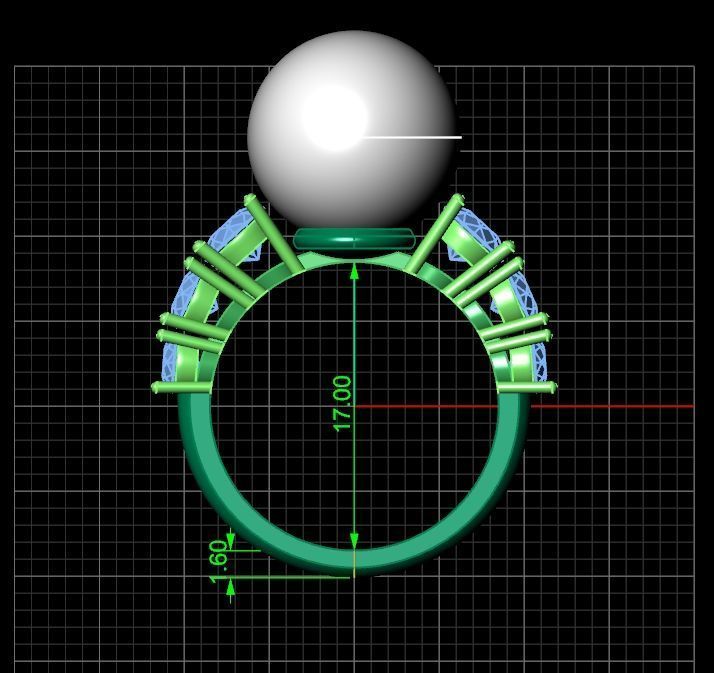 ring with pearl and diamonds 1443 3D print model_8