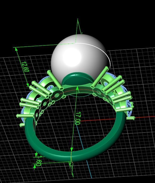 ring with pearl and diamonds 1443 3D print model_10