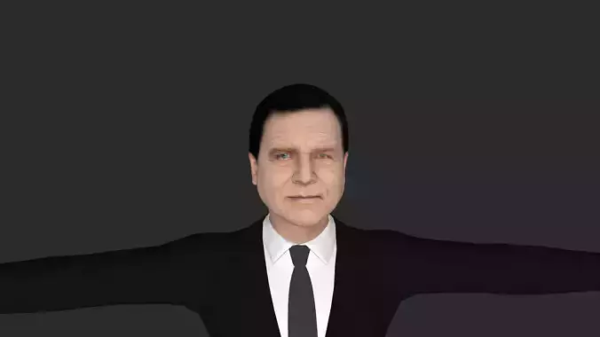 Gerhard Schroder Hyper Realistic Full Body Rigged 3D Character