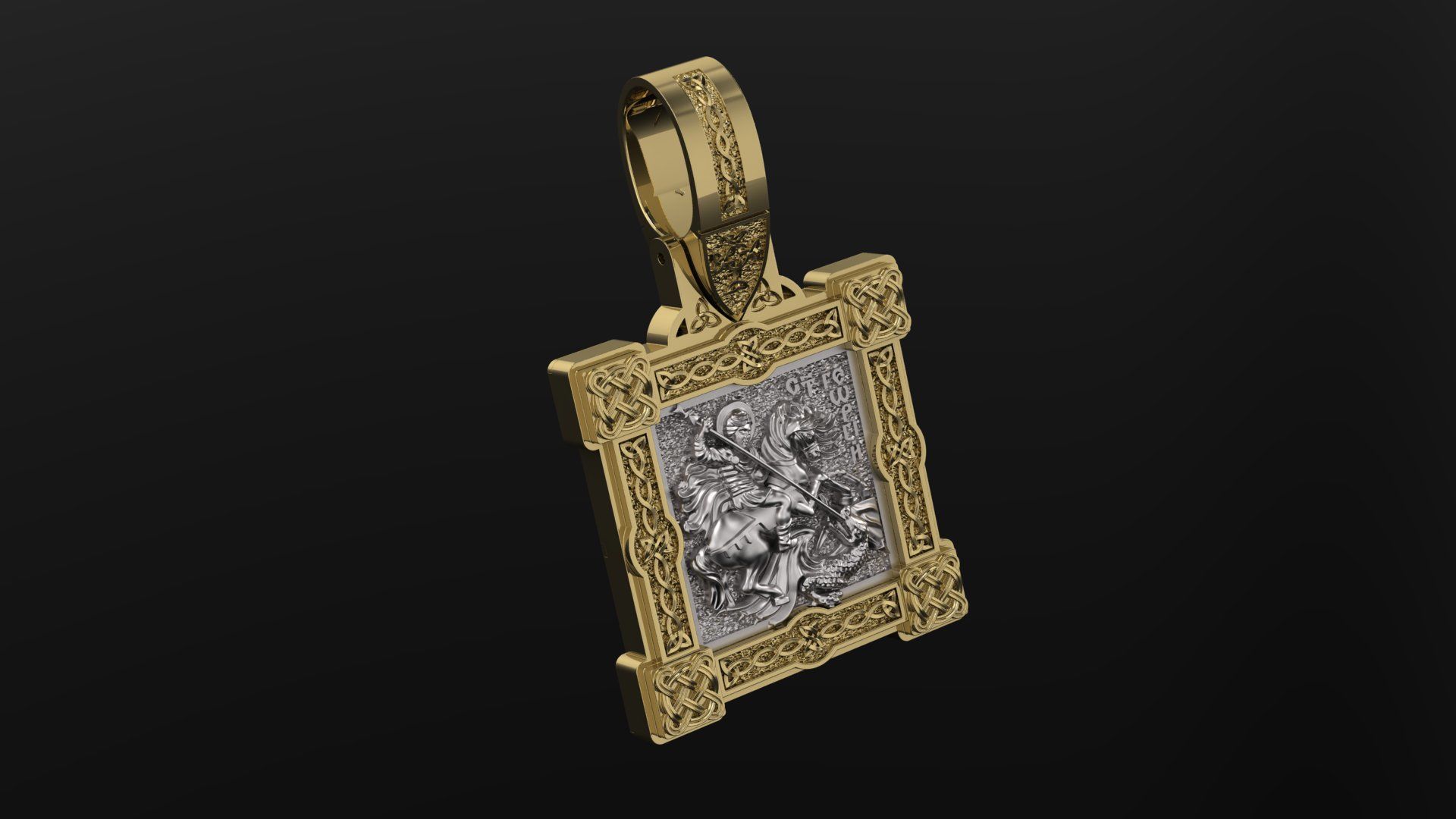 Saint George the Victorious pendant model 3D print model 3D print model_2