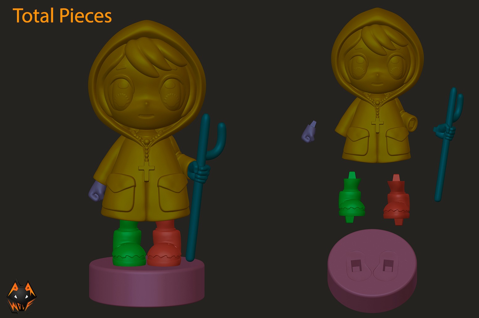 Luce Vatican mascot 3D print model_4
