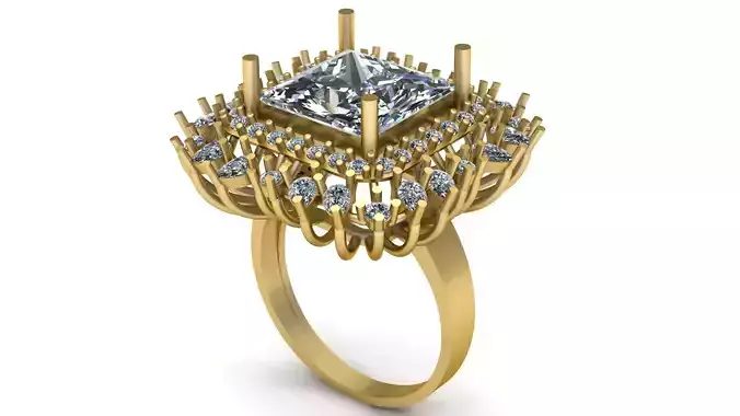 WOMEN STYLISH ENGAGEMENT RING 3D PRINTABLE MODEL