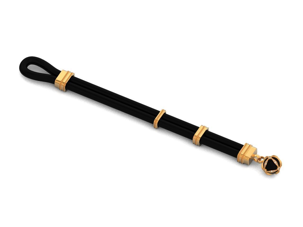 rubber bracelet with fish 1446 3D print model_23