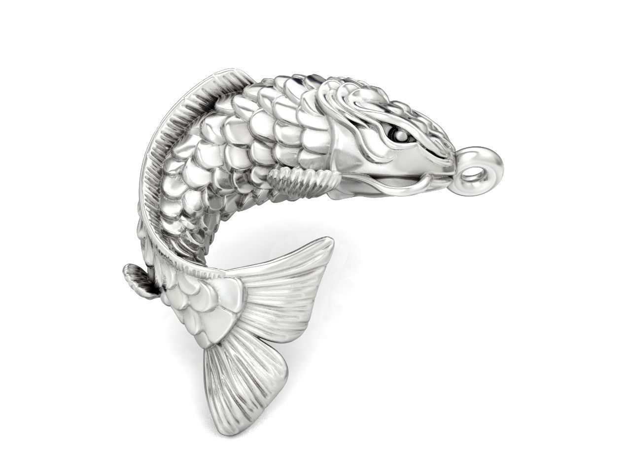 rubber bracelet with fish 1446 3D print model_49