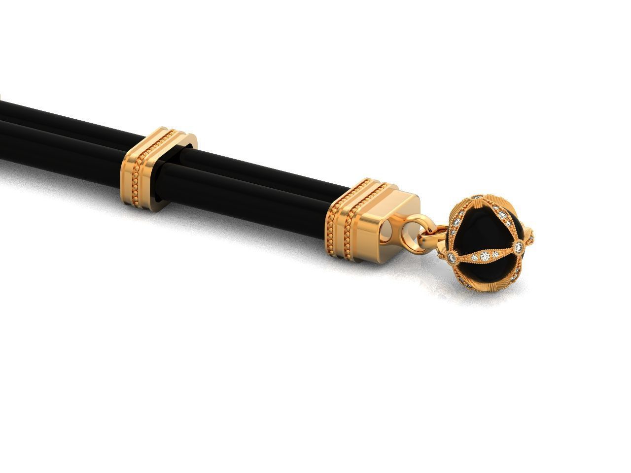 rubber bracelet with fish 1446 3D print model_31