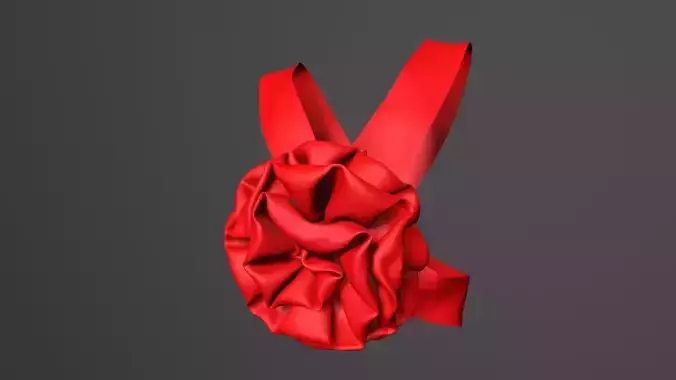 fabric flower Low-poly 3D model