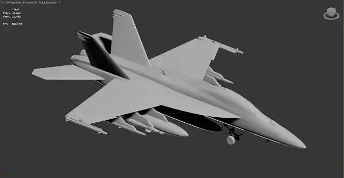 3D model of a fighter jet aircraft