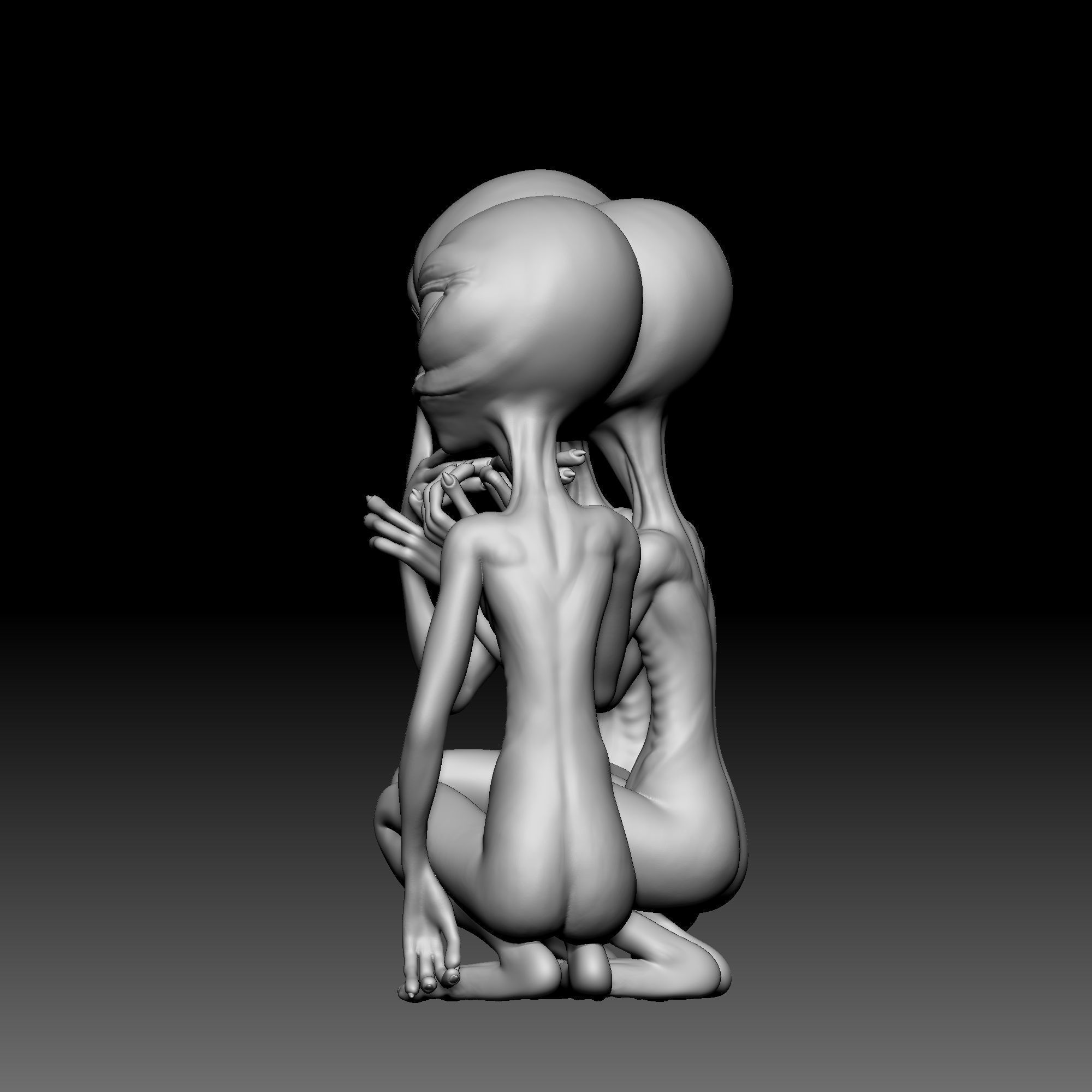 Alien Statue - 0110 3D print model_2