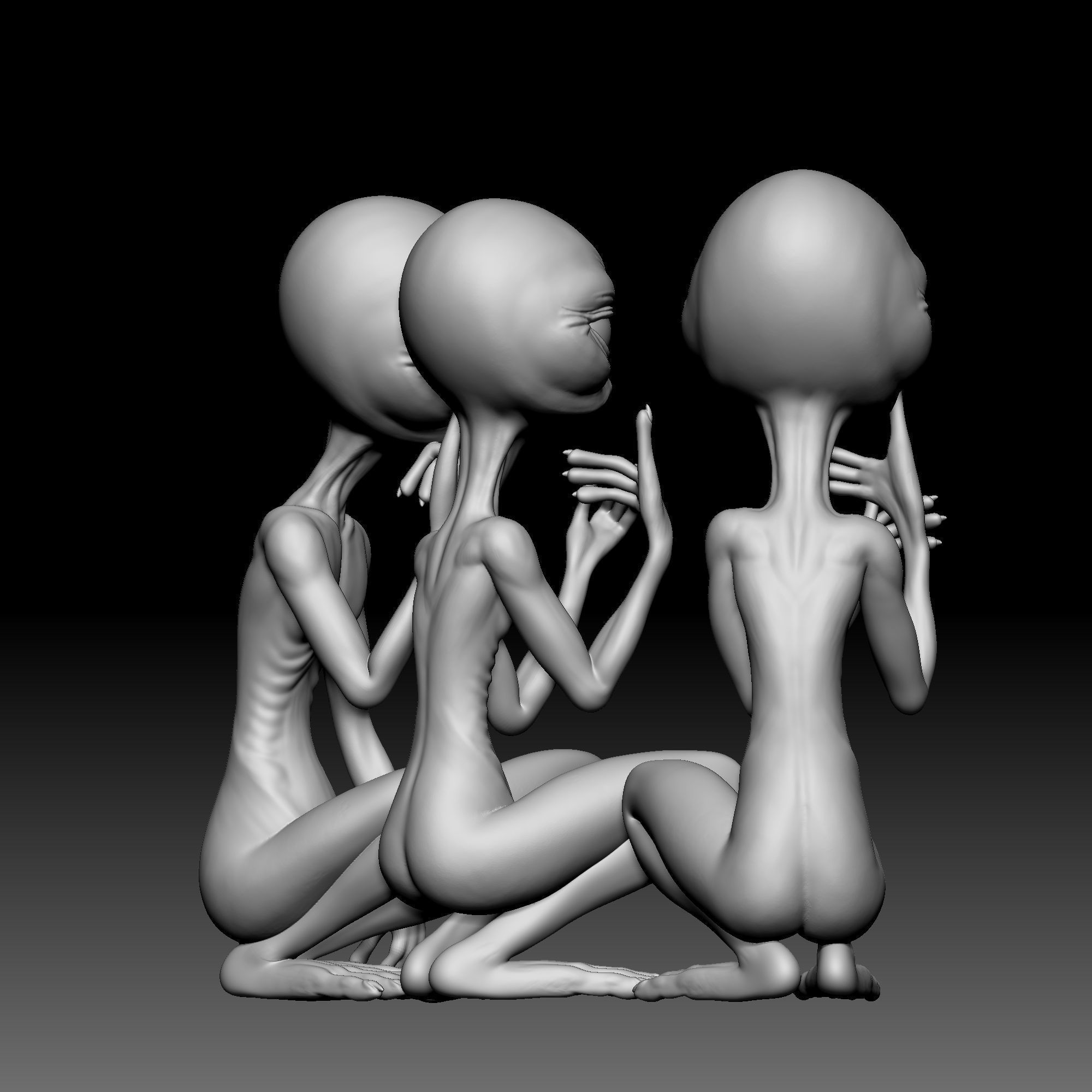 Alien Statue - 0110 3D print model_5