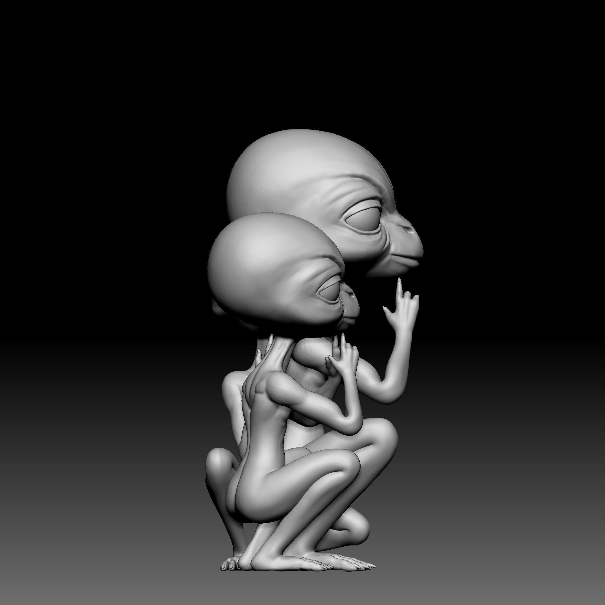 Alien Statue - 0120 3D print model_6