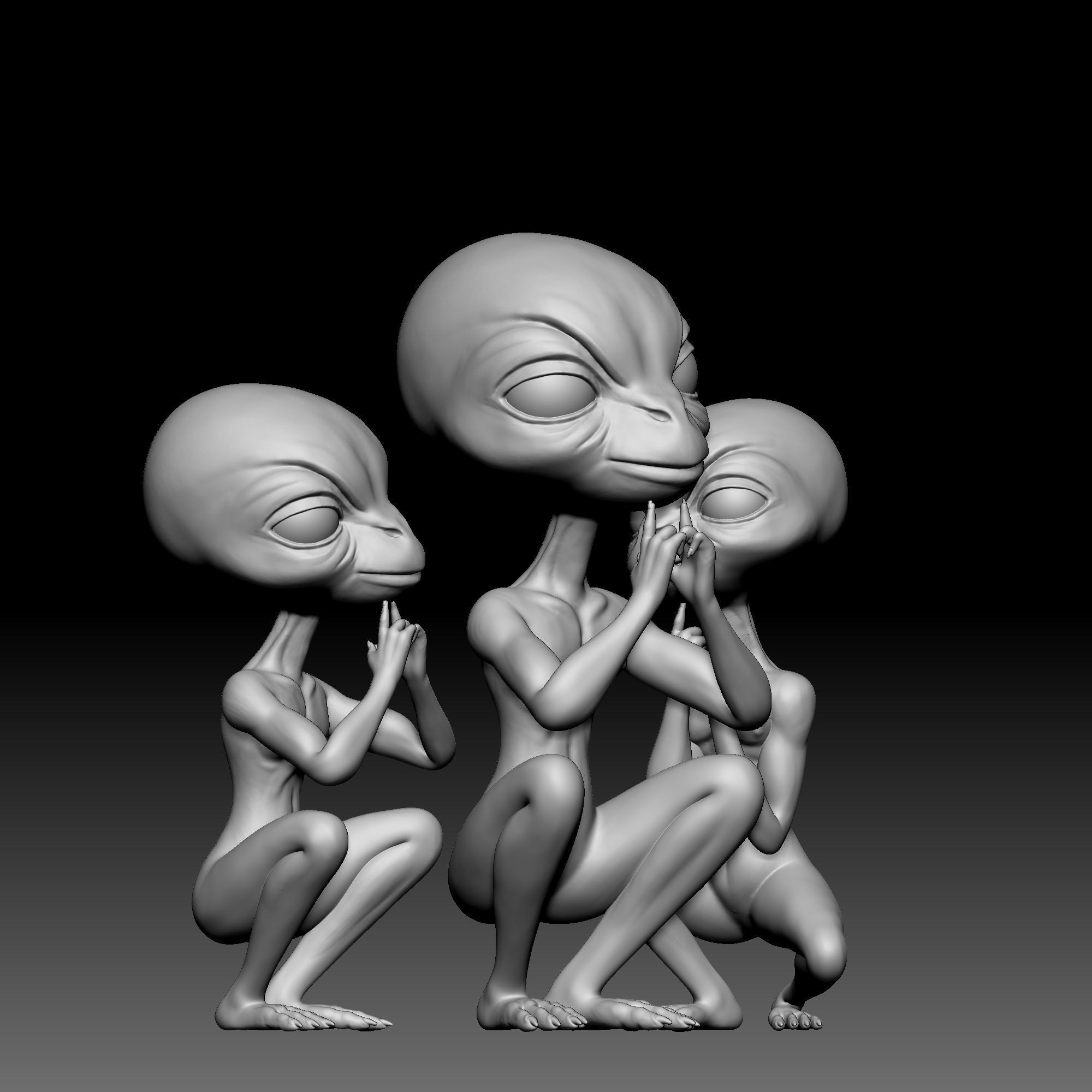 Alien Statue - 0120 3D print model_7