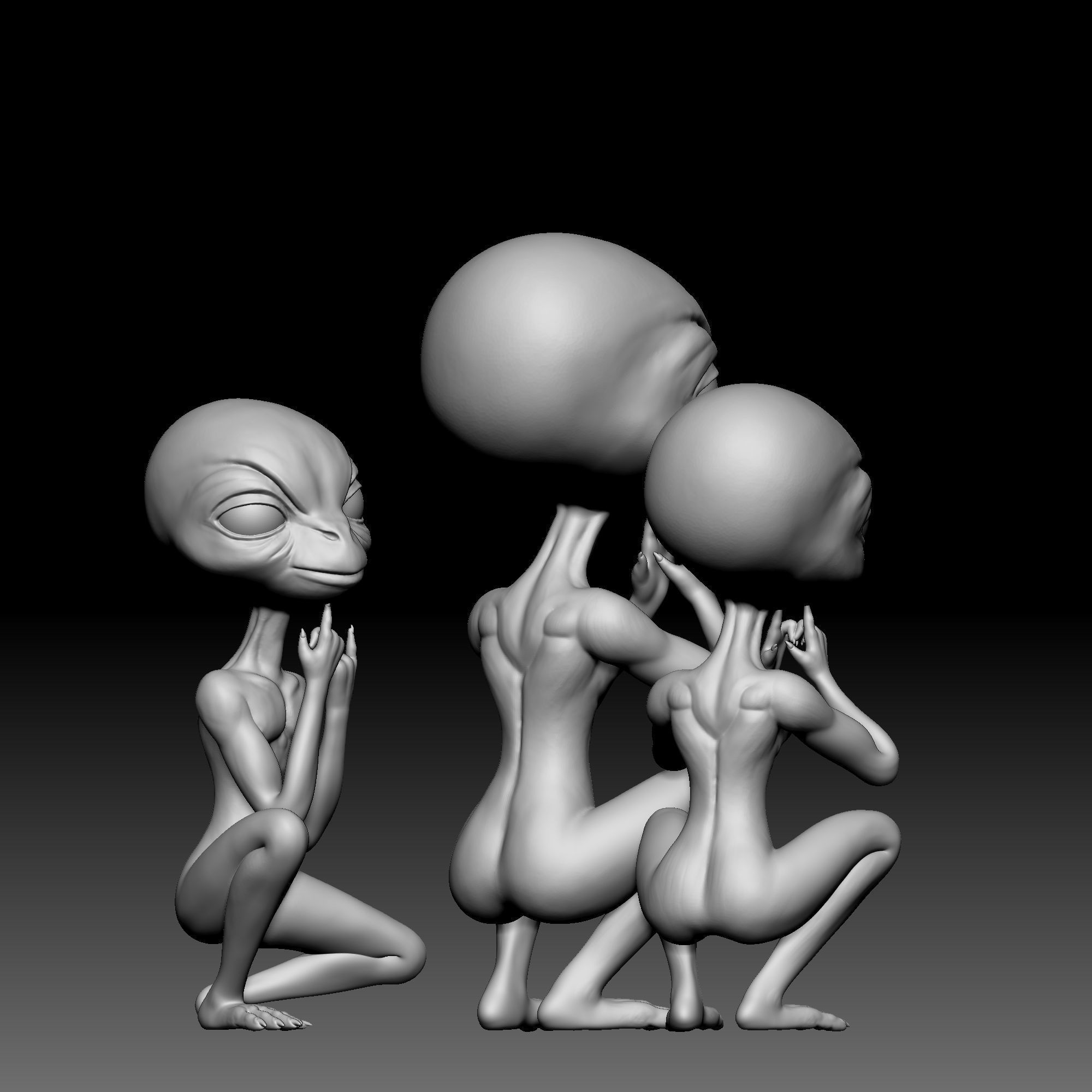 Alien Statue - 0120 3D print model_5