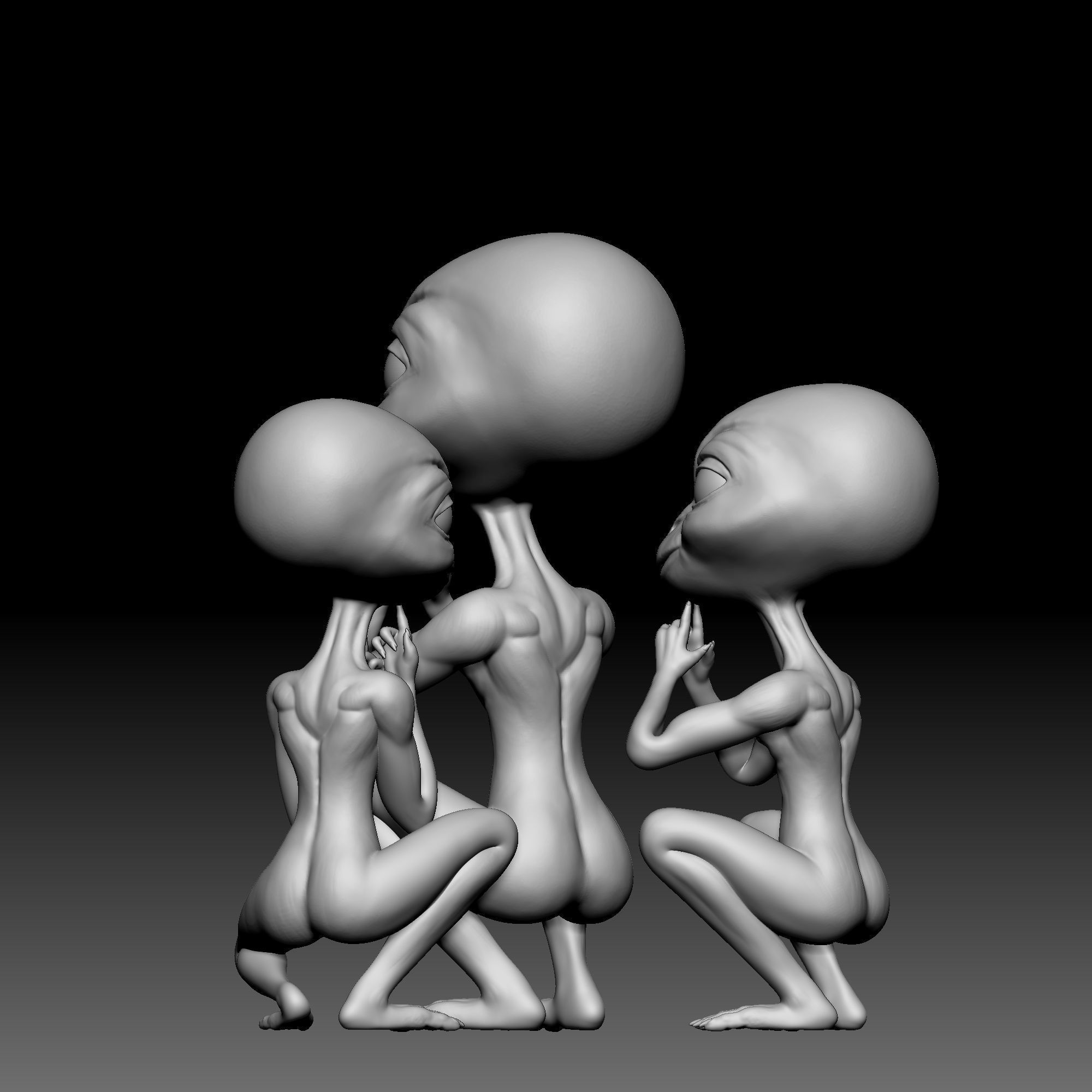 Alien Statue - 0120 3D print model_3